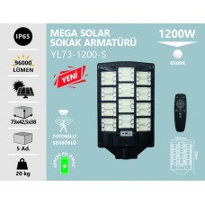 1200W MEGA SOLAR SOKAK ARMATÜRÜ BEYAZ